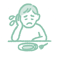 食欲が普段より減っている