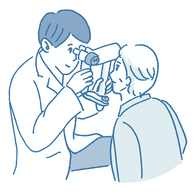 眼科訪問診療のイラスト